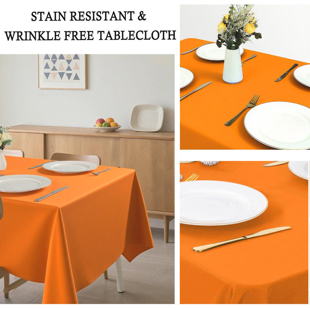 Solid Color Rectangle Tablecloth Dustproof Anti-scratch Dining Table Cover for Wedding Party Exhibition Advertising Decoration