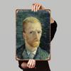 Van Gogh Self Portrait Metal Wall Art Vintage European Style Home Decor Living Room