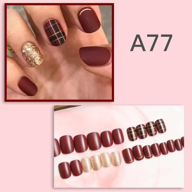 

24 шт., накладные ногти, сетка, красная ромашка, кончики ногтей, готовые ногти, съемные патчи для ногтей, дизайн ногтей «сделай сам»