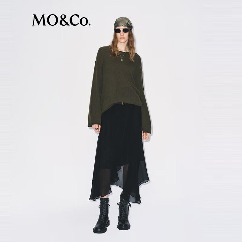 

MO&Co. Women s High-Waist A-Line Viscose Midi Skirt XS