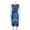 GRAXIA Cabaret Midi Scarf Front Size L Dress, Dress, Sleeveless, Print, Elegant, Buttons, Knee-Length, Women's, White,