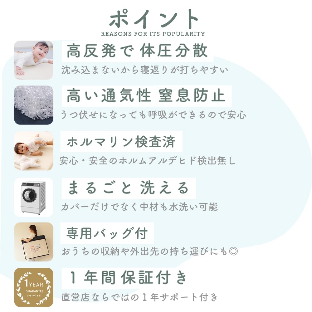 Ideal Living Hall Mini dětská matrace 60x90x3cm Futon Air Impact, pratelná, prodyšná, vysoce odolná dětská matrace