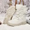 Plush Winter Snow Boots High-top Cotton Shoes Warm Outdoor Walking Hiking Shoes Unisex Anti-slip Boots Wear-resistant