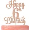 Glitter 'Happy Birthday' Cake Topper Party Decoration