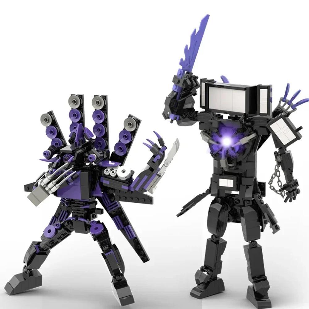 Moc Skibidi Toilet Action Figures Modello da costruzione Blocchi Camerman Titan Speakerman Surveillance Man TVMan Ragazzi Giocattoli per bambini Regali