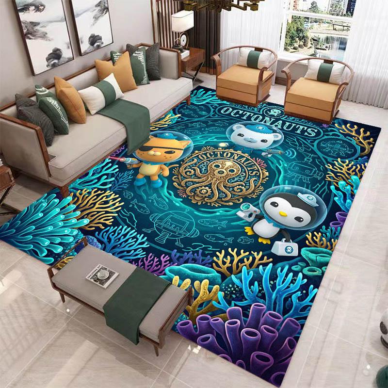 3D The-Octonauts cartoon printed carpet Living room bedroom non-slip carpets Yoga mat Outdoor carpet kawaii rug birthday gift