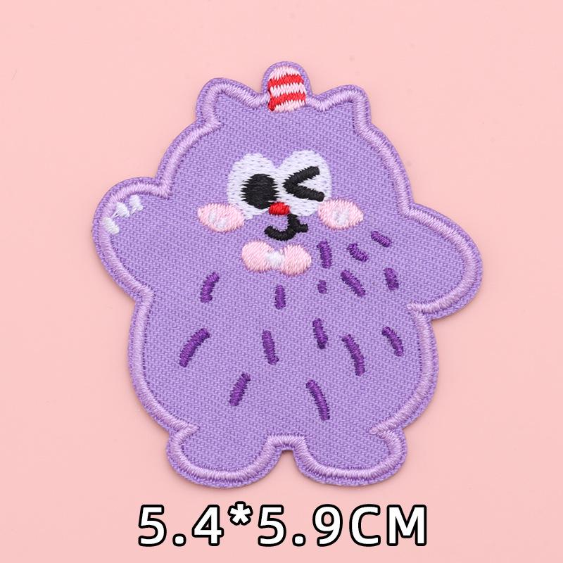 

Самоклеящиеся нашивки с вышитыми мультяшными животными для курток, обуви, шляп и школьных ранцев