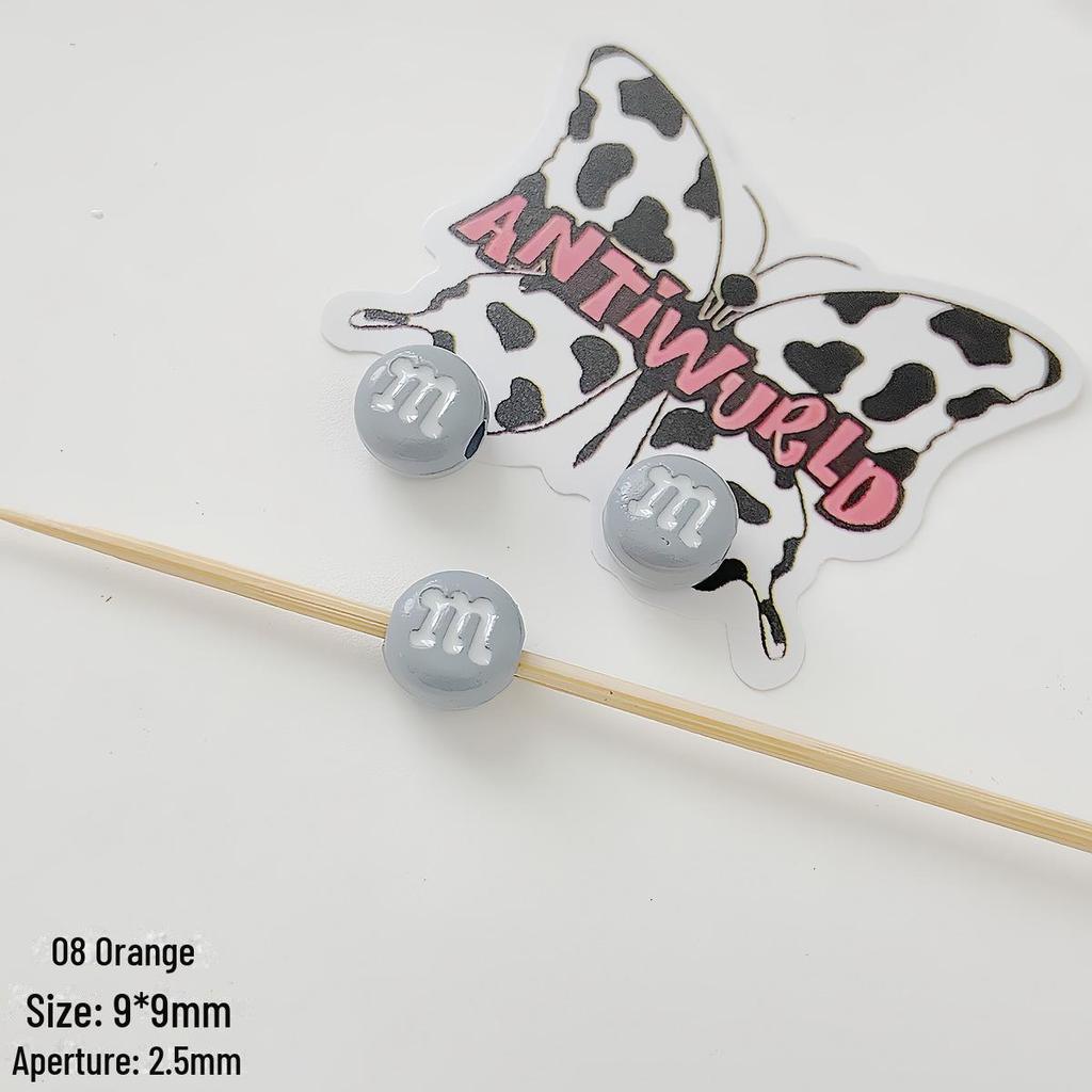 Colorful Candy M Bean Alloy Beads for DIY Handmade Bracelets & Necklaces