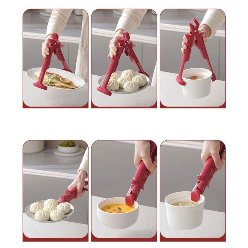 Silicone Tongs Heat Resistant Design For Secure Handling Of Hot Dishes And Bowls Dishwasher Safe Gripper
