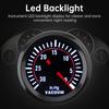Universal 52mm 12V Bil Vakuummåler 0 - 30 in.Hg for Bil / Båt / Lastebil / ATV, Ekstern Type Automobil Elektrisk Vakuummeter