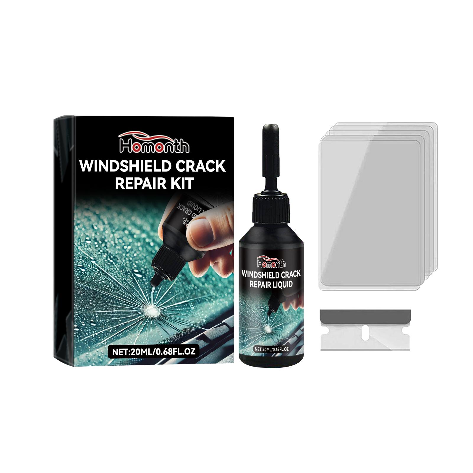 

Homonth Car Glass Care Kit: Adhesive for Repairing Windshield Cracks and Scratches