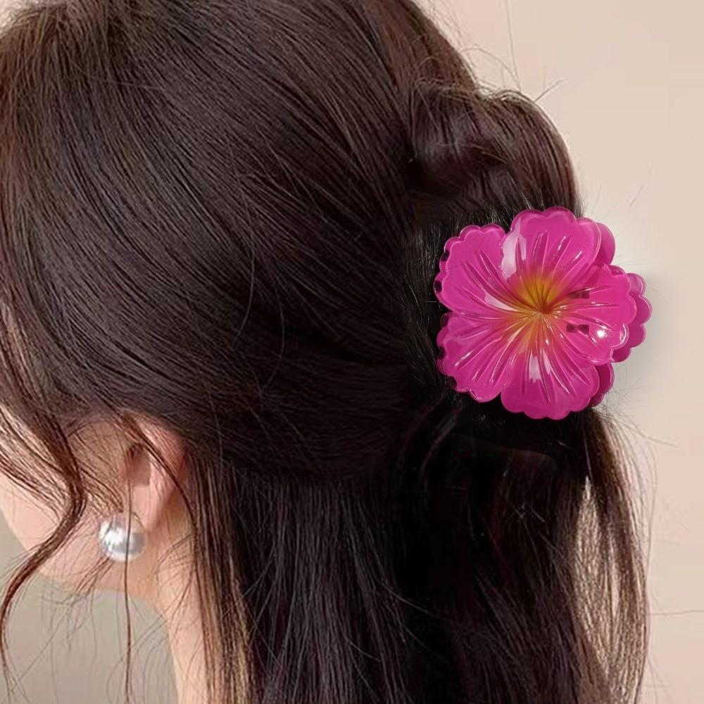 3Pcs/Set Gradient Hawaiian Flower Hair Clip Hibiscus Hair Clips New Hairpin  Summer Hair Accessories