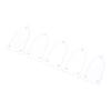 5Pcs White Guitar Truss Rod Cover Set 3 Hole Plastic Electric Guitar Bass Truss Rod Cover Plate Kit