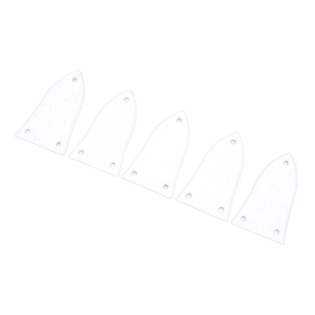 5Pcs White Guitar Truss Rod Cover Set 3 Hole Plastic Electric Guitar Bass Truss Rod Cover Plate Kit