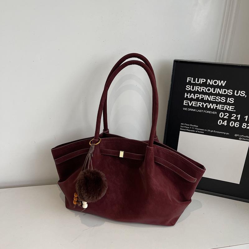 Retro Wildleder Handtasche Tasche Damen Herbst und Winter neu Koreanische Version Nische Pendeln Großraum Schultertasche