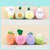 Soft And Cute Cartoon Fruit And Vegetable Plush Doll Banana Durian Carrot Keychain