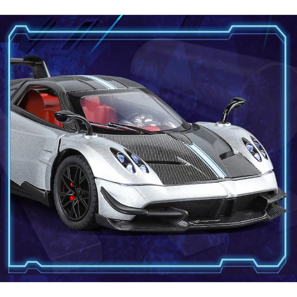 1/24 Pagani Huayra BC Alloy Sports Model Diecast Metal Racing Car Vehicles Model Simulation Sound Light Collection Kids Toy Gift