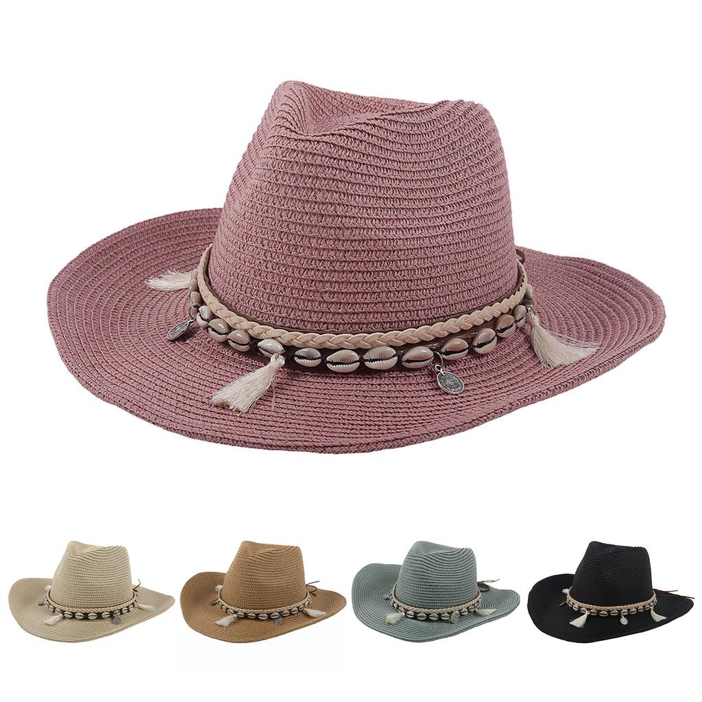 Vacation Fedora Beach for Sun Trilby Hat Womens Straw for Sun Hat Excellent Traveling and Vacation Accessory Easy to Car