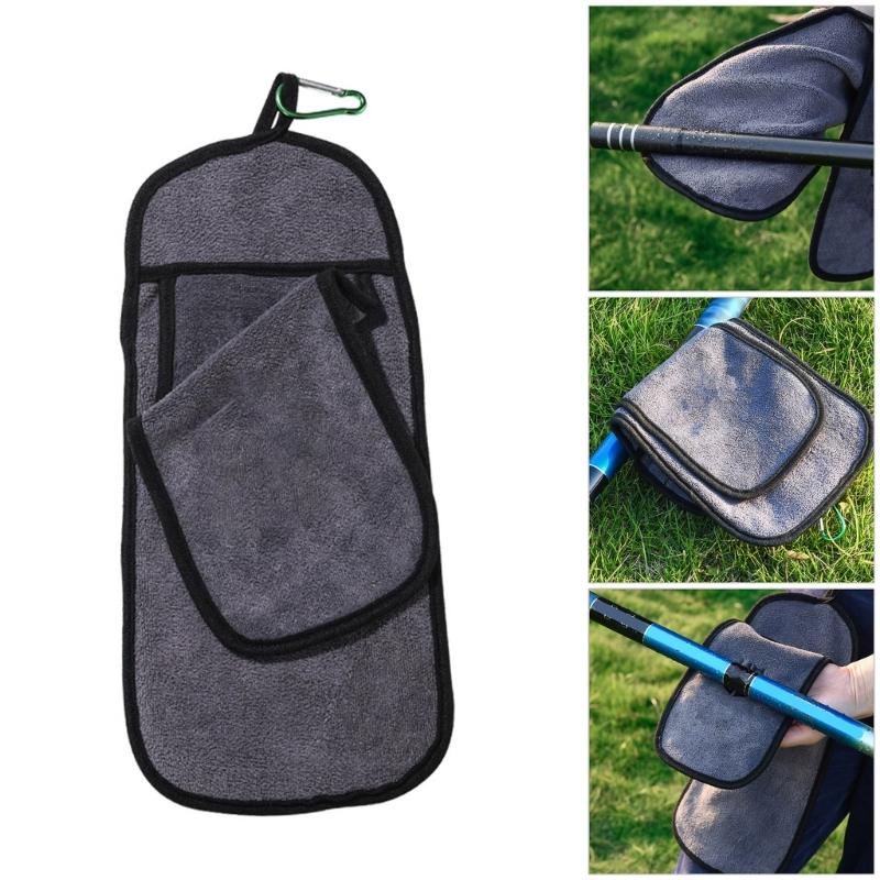 Quick Drying Durable Polyester Towel for Camping Fishing with Belt Clip Multipurpose Outdoor Use