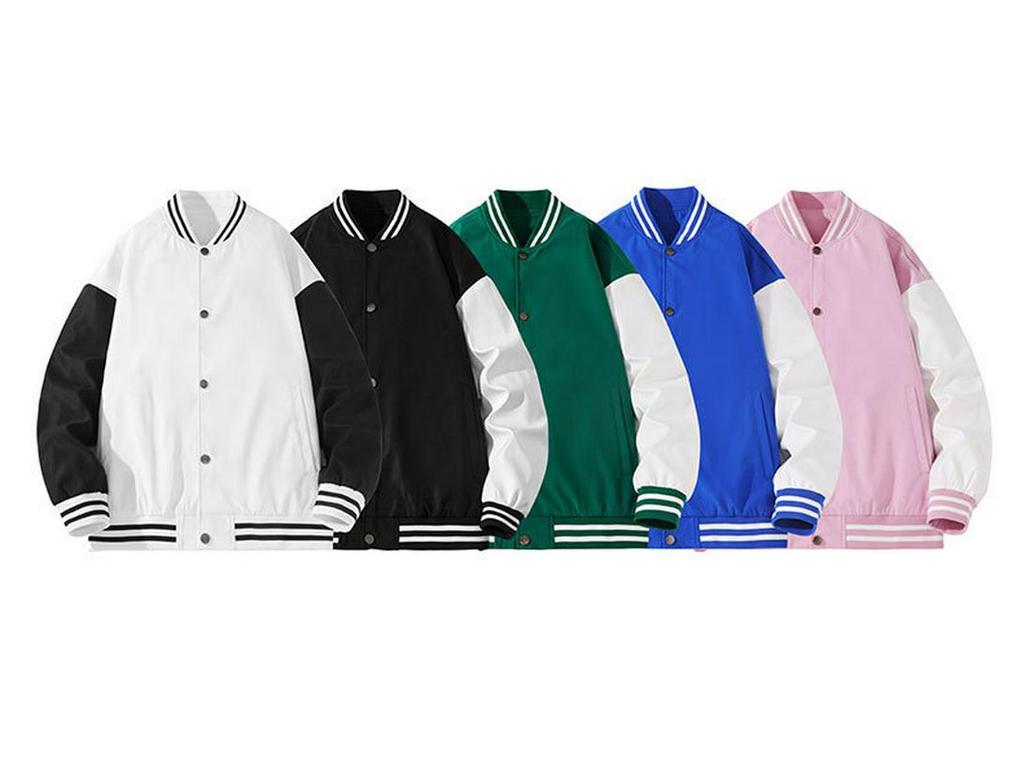 Men's Korean Style Spring Baseball Jacket - Trendy Patchwork Long Sleeve Top, Loose Fit, Handsome Outerwear