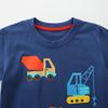 Summer Boys' Short-Sleeved Cartoon Print T-Shirt Children's Crew Neck Knitted Cotton T-Shirt