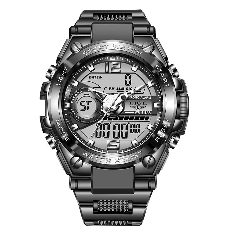 Men Military Watch Digital 50m Waterproof Wristwatch LED Quartz Clock Sport Watch Male Big Watches Men Relogios Masculino