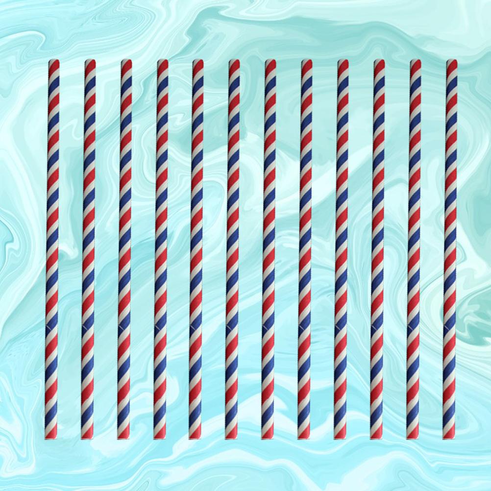 200 Pcs Milk Straws Cocktail Wedding Decor Groovy 4th Decorative Drinking Love