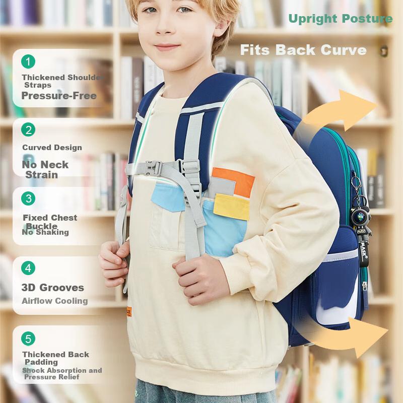 Le Bu Xiong Elementary School Backpack Boys Girls 2026 New Lightweight Children's Spine Protection