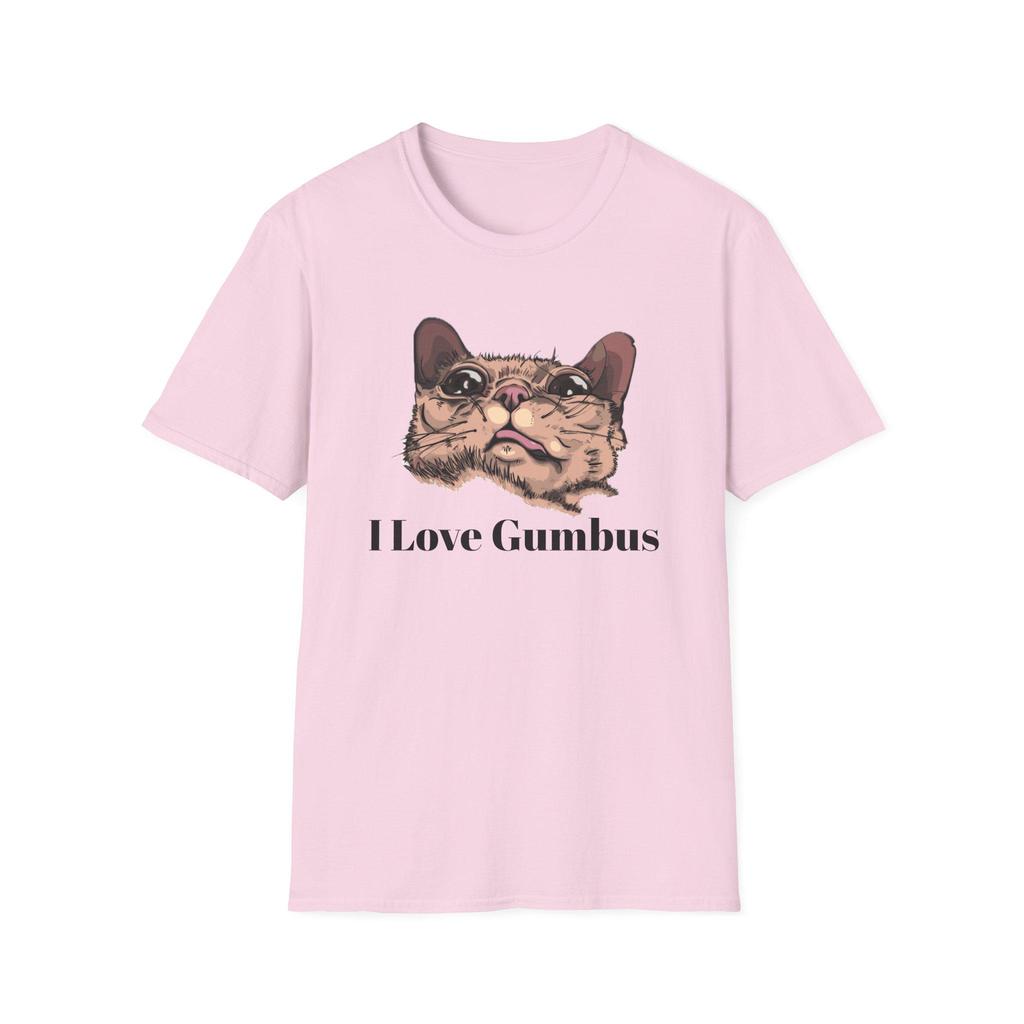 Lustiges Meme Ich Liebe Gumbus Katze Herren Damen T-Shirt Streetwear Oversized Lässig Geschenk Y2K Baumwolle Vintage T-Shirt Kurzarm lockeres Oberteil