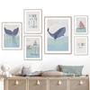 Whale Sailboat Ocean Wave Walk Nautical Maritime Quote Wall Art Canvas Painting Posters And Prints Wall Pictures Kids Room Decor