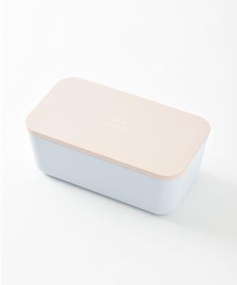 BRUNO Yamanaka Lacquer Two-Tone Lunch Box, Single Tier, Dishwasher and Microwave Safe, Blue, No Size Included, RBHK012-BL