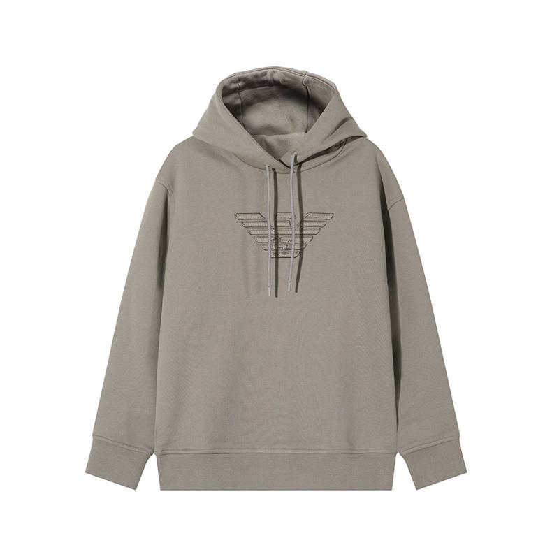 EMPORIO ARMANI Logo Embroidered Drawstring Hoodie 6D1M96-1JTAZ-06B9