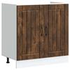VidaXL Lucca Washbasin Base Cabinet Smoked Oak Engineered Wood, Kitchen Base Cabinet, Kitchen Drawer Base Cabinet, 853692