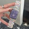 Colored Transparent Resin Watch Strap For Apple Watch Band 49mm 46mm 45mm 44mm 42mm 41mm 40mm Steel Bracelet iWatch Series 10 9 8 7 6 SE 5 4 Ultra 2