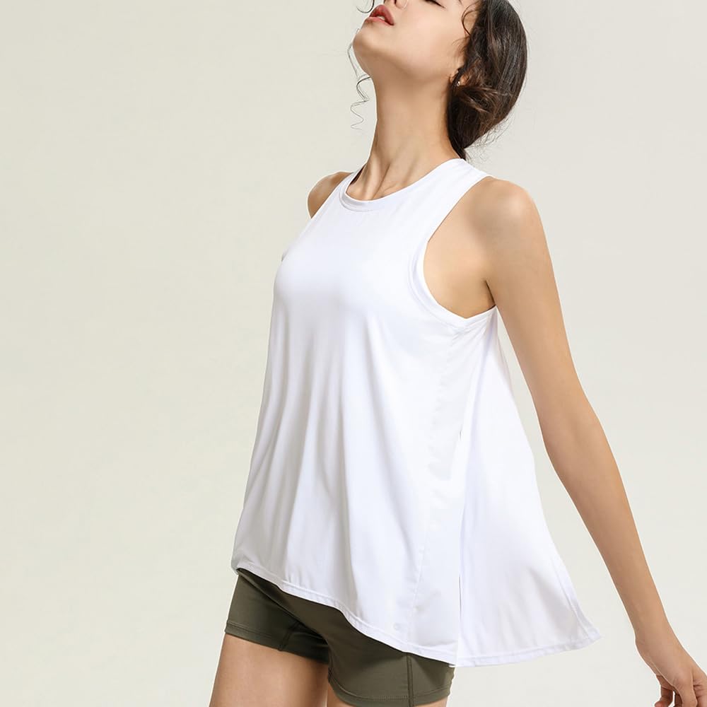 Yomoment Stylish Tank Hot Yoga Top Women's Bag-Style Top, Sleeveless, Moisture-Wicking, Quick-Drying, 2-Way Stretch, Sportswear,