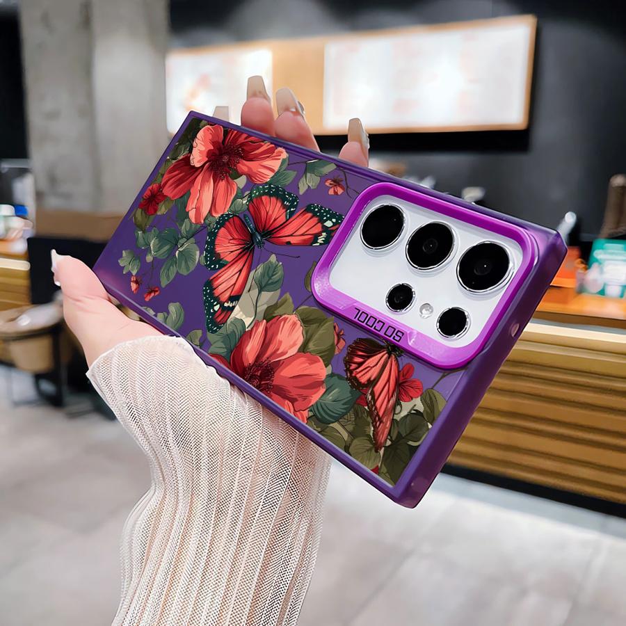 Phone Cover Case for Samsung Galaxy S26 S22 Ultra S21 S23 S24 FE S20 FE Note 20 Ultra S25 S25Edge Cartoon Butterfly
