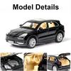 1:32 Cayenne Turbo 911 GT3 Car Model Toy Alloy Diecast Music Light Doors Opened Pull Back Miniature Vehicle Boy Interactive Toys