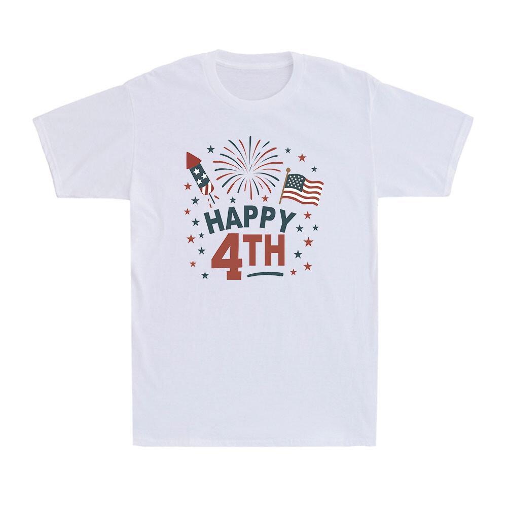 Happy 4th July Independence Day Celebration Funny Gift Men039;s Cotton T-Shirt Unisex T-Shirt S