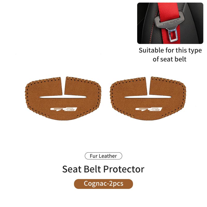 QDIM8 2PCS Car Seat Belt Anti Scratch Buckle Protector Cover Accessories For KIA gt gtline Xline ceed Forte RIO STINGER Seltos K3 K4