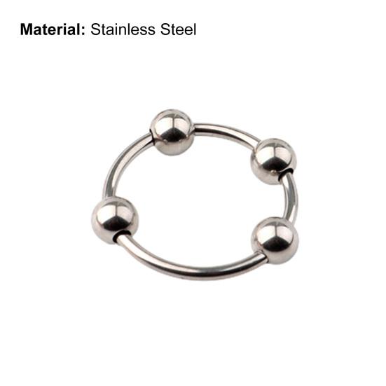 Cock Ring Prolong Intercourse Time Ergonomic Stainless Steel Delay Ejaculation Lock Ring for Male