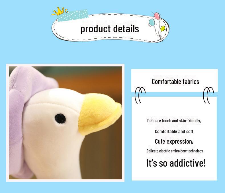 Adorable Flower Duck Plush Toy - Cute Pillow & Children's Birthday Gift