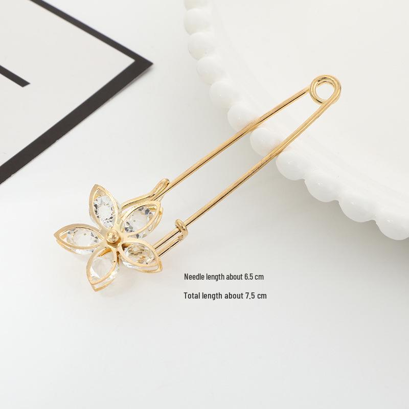 Pearl Waist Cinching Pin Set – Safety Pin Brooch for Women's Clothing