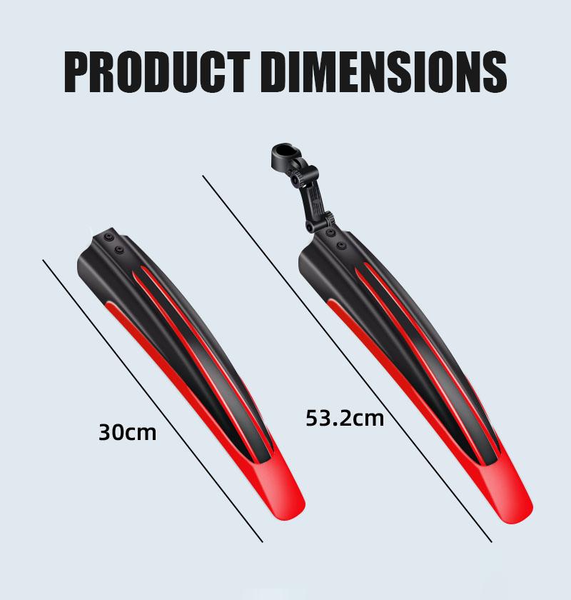 2pcs Bicycle Fenders Splash Fender Guard Set Mountain Bike Rear Front Mudguard Cycling Riding Accessories For 20/22/24/26 Inch