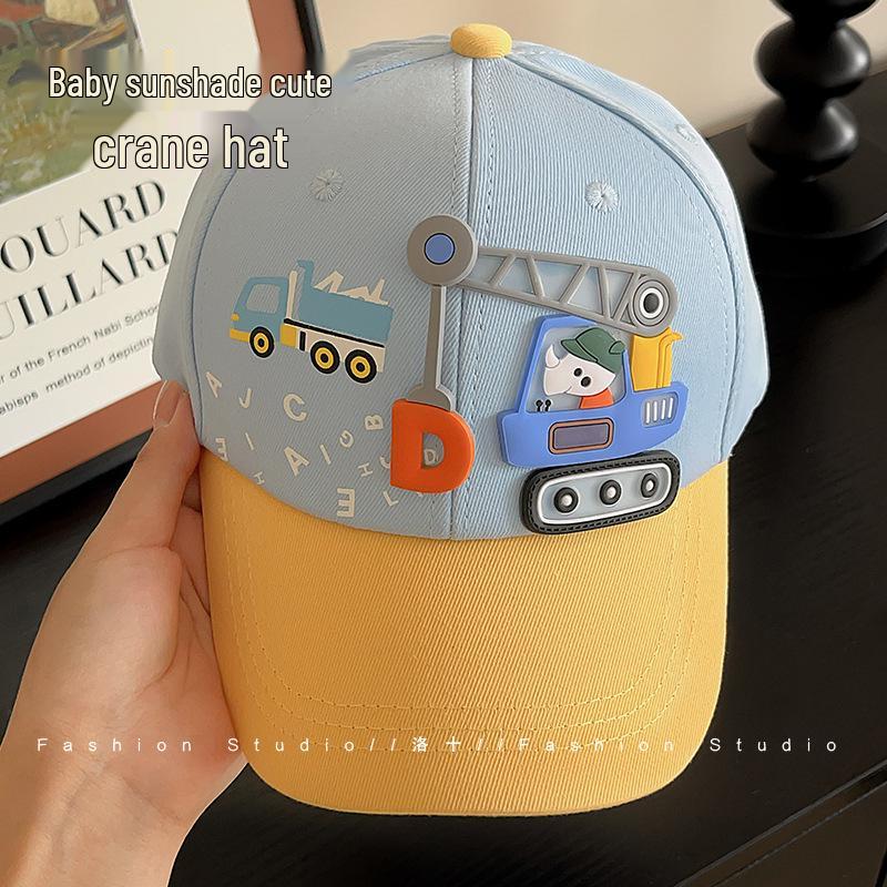 Kids' Cartoon Crane Baseball Cap - Cute Korean Style for Spring & Summer