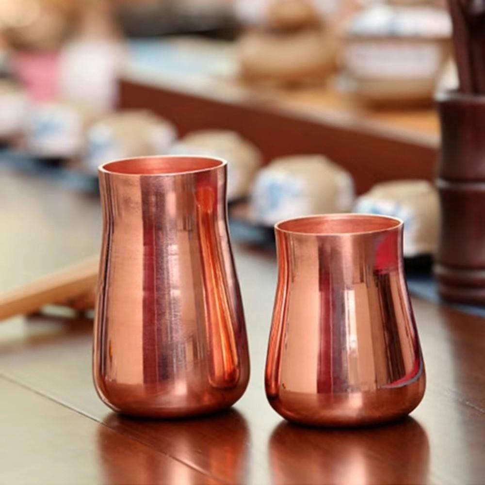 Thickened Beer Milk Mug Handcrafted Breakfast Cup Vintage Pure Copper Mug Tableware Scene
