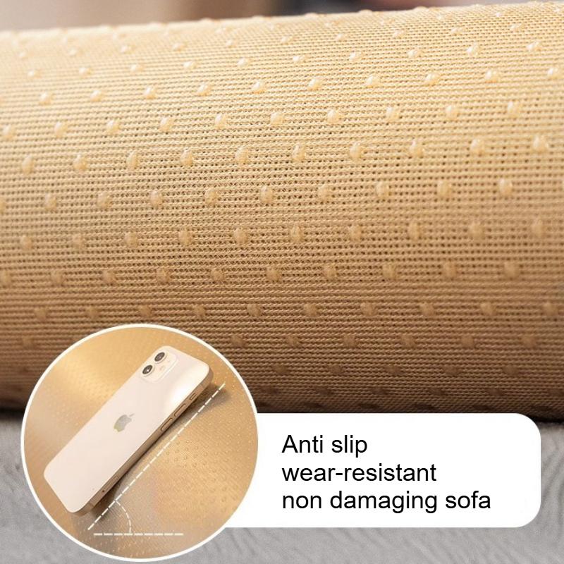 Color Blocking Sofas Mat Suitable for All Seasons High-end Cushion Light Luxury Gold Border Anti Slip Cover Color Blocking Lock Edge Decoration 1pcs