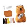 Capybara Stuffed Toy Cartoon Interactive Toy DIY Wool Felt Material Felting Craft Project for Children Beginners Adults Gifts