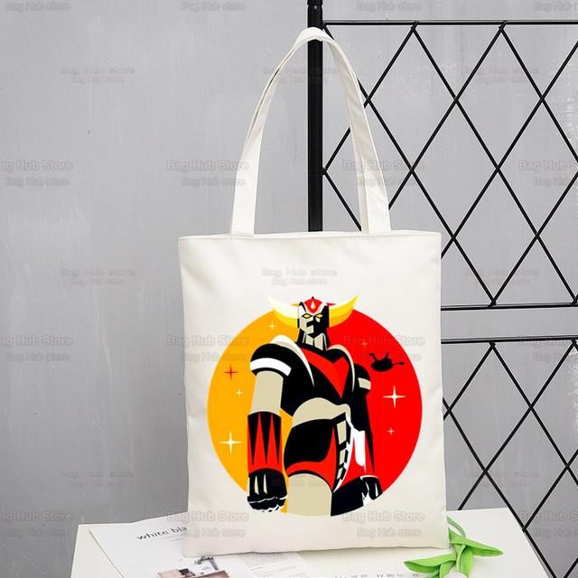 Goldorak Nostalgia Geantă Cumpărături Cumpărături Grendizer OZN Robot Spațial Eco Pânză Goldrake Bolsas De Tela Geantă Sacole Reutilizabile