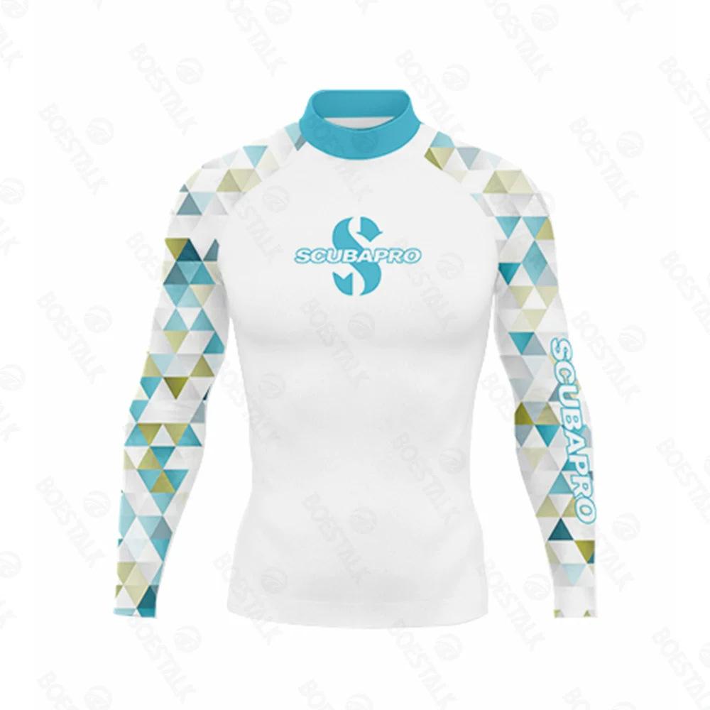 Cross-border special for printed long-sleeved surf suits, tight anti-chlorine wetsuits, beach sunscreen jellyfish suits