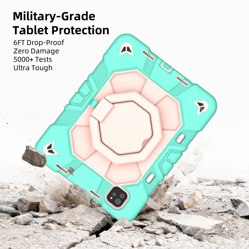 360 Rotating Stand Case IPad Pro 11 Inch M4/M5 2-in-1 Shockproof PC Silicone Cover